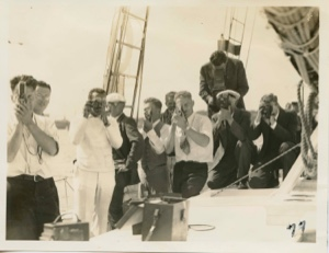 Image: Crew of Bowdoin taking a picture of Jack